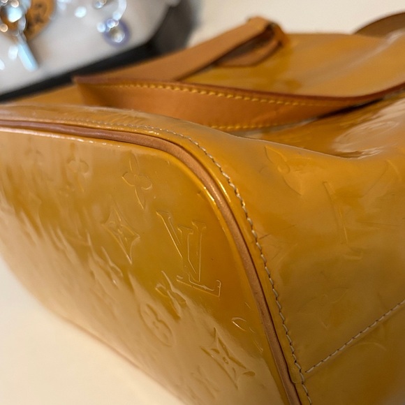 Vibrant Louis Vuitton Mustard Vernise Tote with COA - Picture 13 of 16